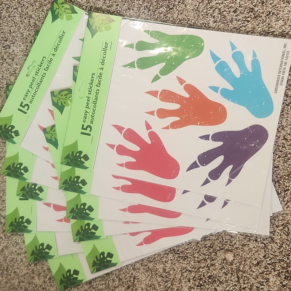 150 Dinosaur Claw Vinyl Stickers